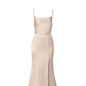 Amsale Chloe Dress - Champagne, Fluid Satin